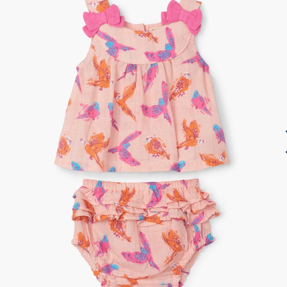 Hatley tank bubble set pink birds